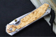Chris Reeve Large Sebenza 31 LEFT HAND Polished - Polished Drop Point Blade / Box Elder Inlay / CPM-Magnacut L31-1629 (A2) - Northwest Knives
