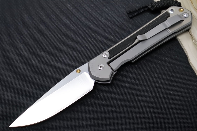 Chris Reeve Large Sebenza 31 LEFT HAND Polished - Drop Point Blade / Bog Oak Inlay / CPM-Magnacut Steel (A1) L31-1621