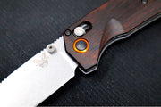 Benchmade 15062 Grizzly Creek - CPM-S30V / Stonewashed Finish / Stabilized Wood Handle & Orange Accents - Northwest Knives
