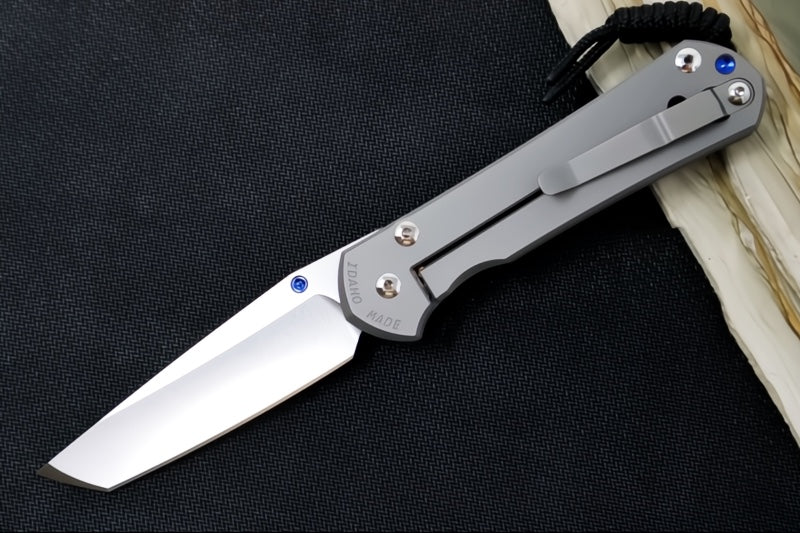 Chris Reeve Knives Large Sebenza 31 Glass Blasted LEFT HAND - Tanto Blade / CPM-Magnacut Steel L31-1688