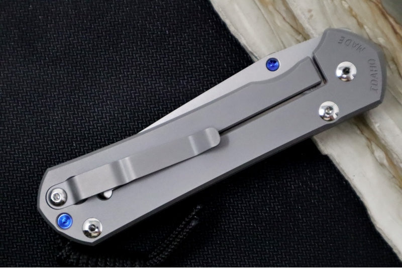 Chris Reeve Knives Large Sebenza 31 Glass Blasted LEFT HAND - Tanto Blade / CPM-Magnacut Steel L31-1688