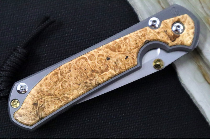 Chris Reeve Large Sebenza 31 LEFT HAND - Tanto Blade / Box Elder Inlay / CPM-Magnacut Steel (A1) L31-1133