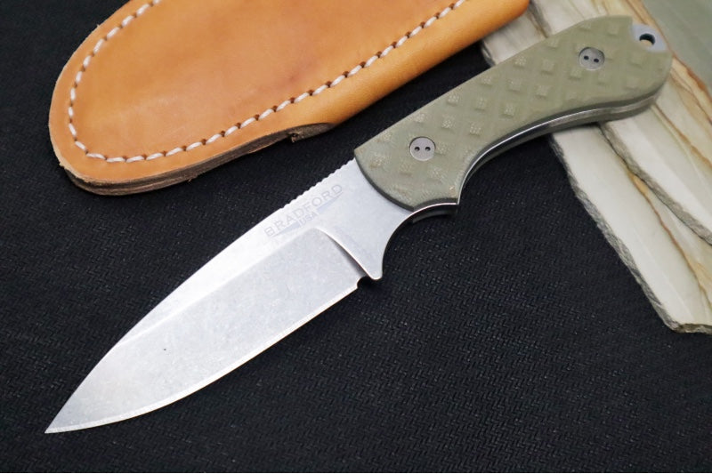 Bradford Knives Guardian 3.2S - Textured OD Green G-10 Handle / CPM-Magnacut Steel / Sabre Grind 3.2S-002-MC - Northwest Knives