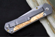 Chris Reeve Large Sebenza 31 LEFT HAND - Tanto Blade / Box Elder Inlay / CPM-Magnacut Steel (A2) L31-1133 - Northwest Knives