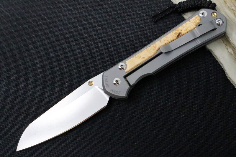 Chris Reeve Large Sebenza 31 LEFT HAND - Insingo Blade / Box Elder Inlay / CPM-Magnacut Steel (A1) L31-1127 - Northwest Knives