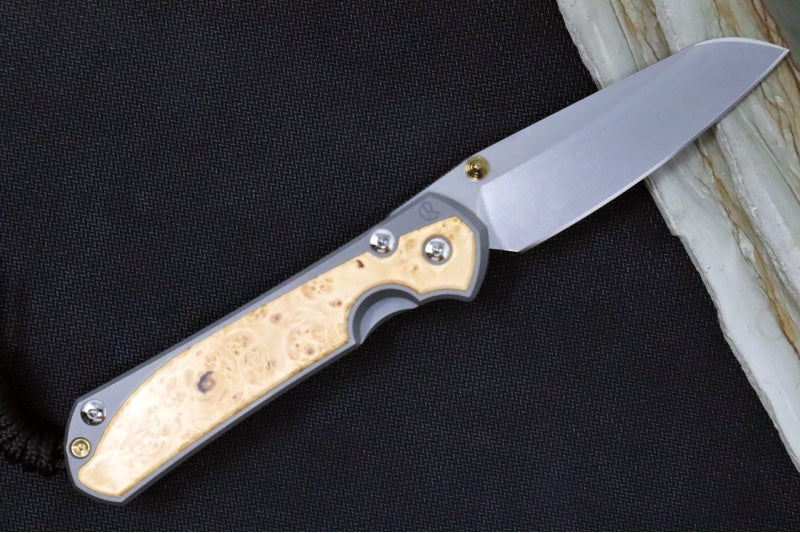 Chris Reeve Large Sebenza 31 LEFT HAND - Insingo Blade / Box Elder Inlay / CPM-Magnacut Steel (A1) L31-1127 - Northwest Knives