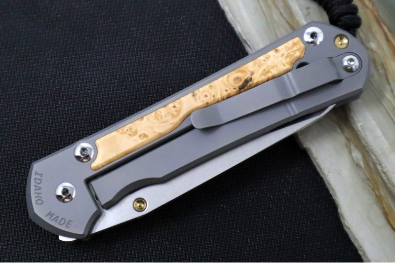 Chris Reeve Large Sebenza 31 LEFT HAND - Insingo Blade / Box Elder Inlay / CPM-Magnacut Steel (A1) L31-1127 - Northwest Knives