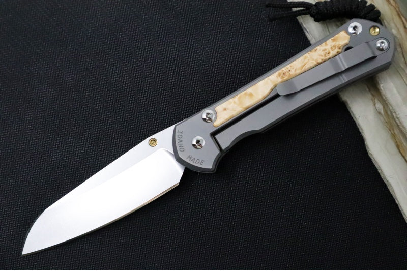 Chris Reeve Large Sebenza 31 LEFT HAND - Insingo Blade / Box Elder Inlay / CPM-Magnacut Steel (A2) L31-1127