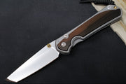 Chris Reeve Large Sebenza 31 Glass Blasted- Tanto Blade /  Macassar Ebony Inlay / CPM-Magnacut (A1) L31-1134 - Northwest Knives