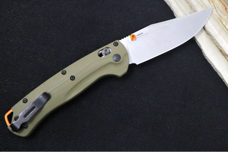 Benchmade 15536 Taggedout Manual Folder - CPM-S45VN Steel / Clip Point Blade / OD Green G-10 Handle