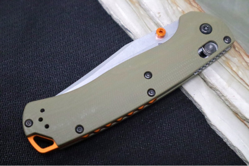 Benchmade 15536 Taggedout Manual Folder - CPM-S45VN Steel / Clip Point Blade / OD Green G-10 Handle