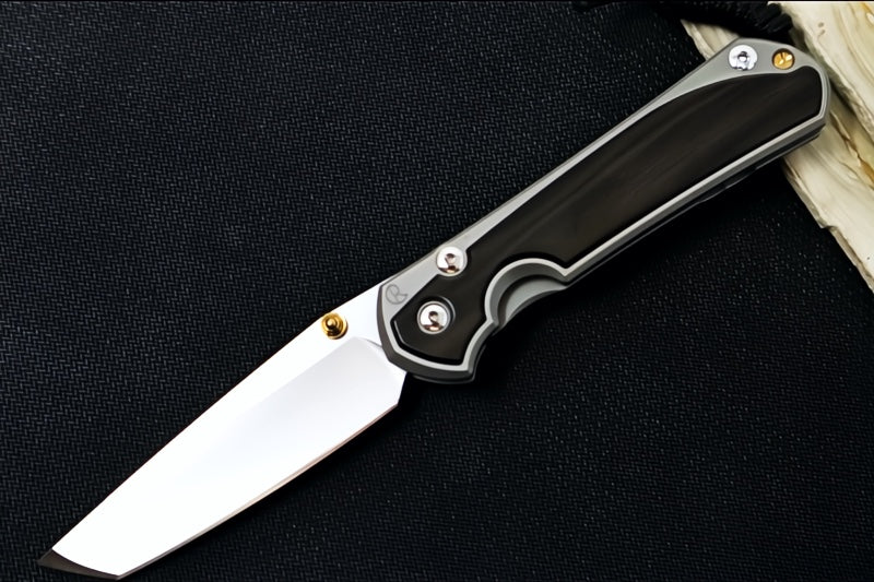 Chris Reeve Large Sebenza 31 Glass Blasted- Tanto Blade /  Macassar Ebony Inlay / CPM-Magnacut (A3) L31-1134