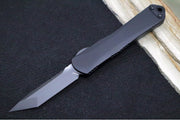Heretic Knives Manticore S OTF - Black Anodized Aluminum Handle / Black DLC Finish / Tanto Blade H023-6A-T - Northwest Knives