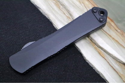Heretic Knives Manticore S OTF - Black Anodized Aluminum Handle / Black DLC Finish / Tanto Blade H023-6A-T