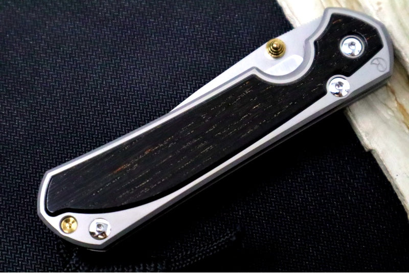 Chris Reeve Large Sebenza 31 Polished - Drop Point Blade / Bog Oak Inlay / CPM-Magnacut Steel (A1) L31-1620 - Northwest Knives