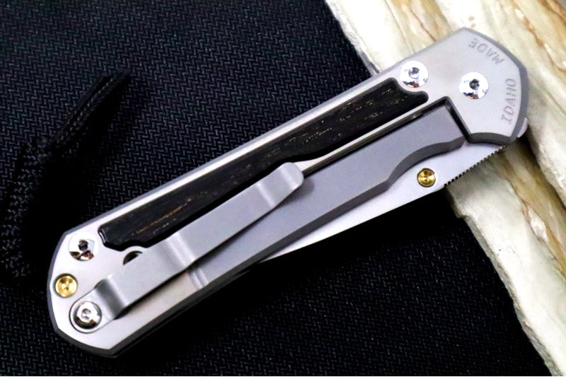 Chris Reeve Large Sebenza 31 Polished - Drop Point Blade / Bog Oak Inlay / CPM-Magnacut Steel (A1) L31-1620 - Northwest Knives