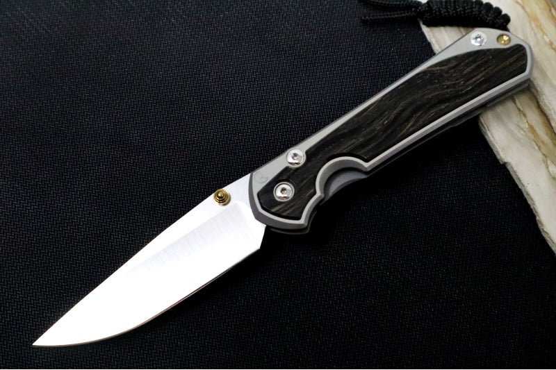 Chris Reeve Large Sebenza 31 Polished - Drop Point Blade / Bog Oak Inlay / CPM-Magnacut Steel (A2) L31-1620 - Northwest Knives