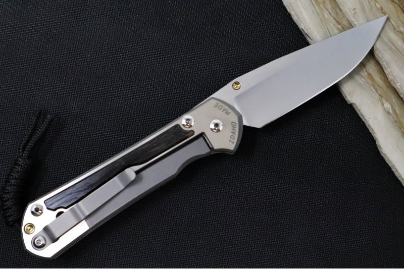 Chris Reeve Large Sebenza 31 Polished - Drop Point Blade / Bog Oak Inlay / CPM-Magnacut Steel (A2) L31-1620 - Northwest Knives
