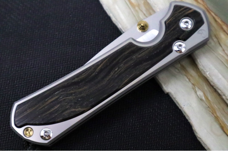 Chris Reeve Large Sebenza 31 Polished - Drop Point Blade / Bog Oak Inlay / CPM-Magnacut Steel (A2) L31-1620 - Northwest Knives