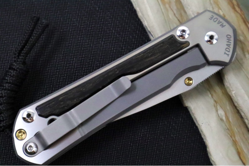 Chris Reeve Large Sebenza 31 Polished - Drop Point Blade / Bog Oak Inlay / CPM-Magnacut Steel (A2) L31-1620