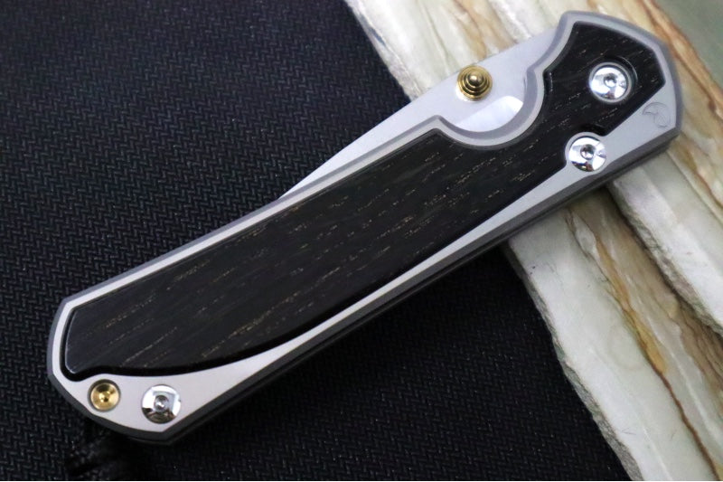 Chris Reeve Large Sebenza 31 Polished - Drop Point Blade / Bog Oak Inlay / CPM-Magnacut Steel (A3) L31-1620