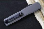 Microtech Ultratech ZBP (Zero Blade Play) OTF - Stonewash Finish / Dagger Blade / Natural Clear Anodized Aluminum Handle 1122-1NC - Northwest Knives