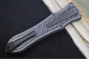 Hawk Knife Designs Deadlock Model C OTF - Stonewashed Titanium Handle & Black Carbon Fiber Insert / CPM-20CV / Black DLC Dagger Blade / Black DLC Titanium Accents - Northwest Knives