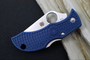 Spyderco ManBug- Cobalt Blue FRN Handle / Leaf Plain Edge Blade / CPM-SPY27 Steel MPCBL - Northwest Knives
