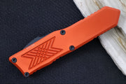 Guardian Tactical GTX-025 OTF - 2-Toned Black Finish / Elmax Steel / Drop Point Blade / Burnt Orange Anodized Aluminum Handle 12-4211 - Northwest Knives