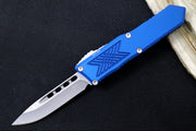 Guardian Tactical GTX-025 OTF - Stonewashed Finish / Elmax Steel / Drop Point Blade / Blue Anodized Aluminum Handle 12-4511 - Northwest Knives