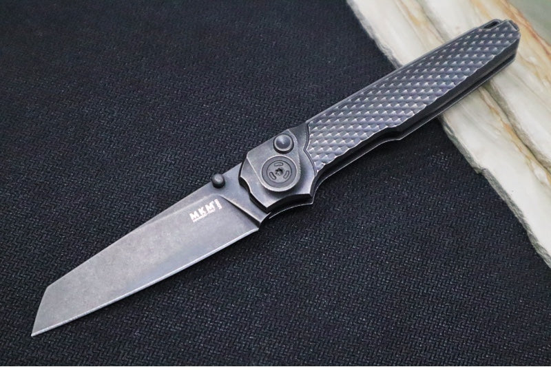 Maniago Knife Makers Miura - Black Sheepsfoot Blade / M390 Steel / Black Titanium Handle