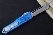 Guardian Tactical GTX-025 OTF - Stonewash Finish / Elmax Steel / Tanto Blade / Blue Anodized Aluminum Handle 12-4521 - Northwest Knives