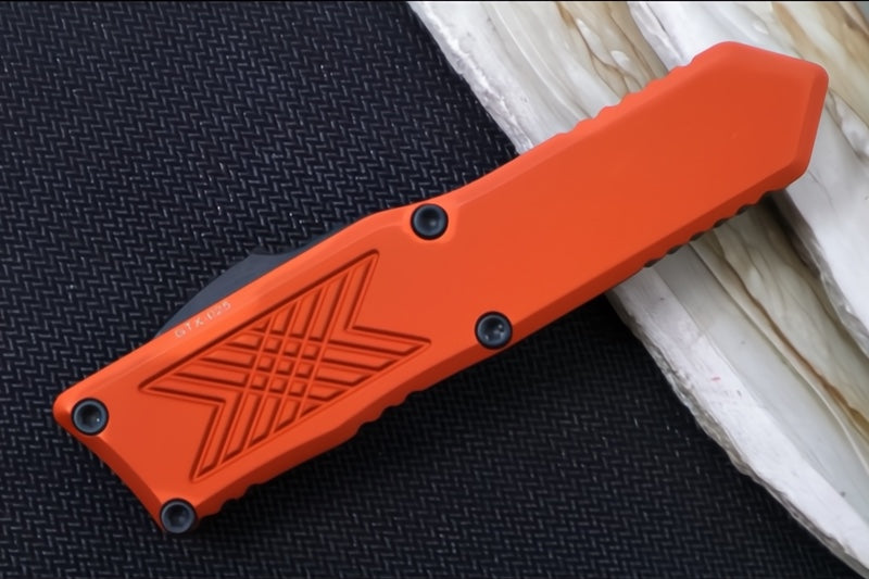 Guardian Tactical GTX-025 OTF - Black Tactical Finish / Elmax Steel / Tanto Blade / Burnt Orange Anodized Aluminum Handle 12-4121
