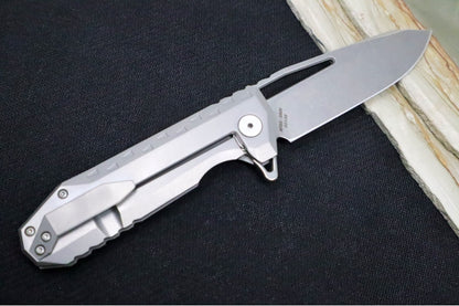 Solid Titanium Frame Lock & Clip Handle | Southern Grind Penguin | Northwest Knives