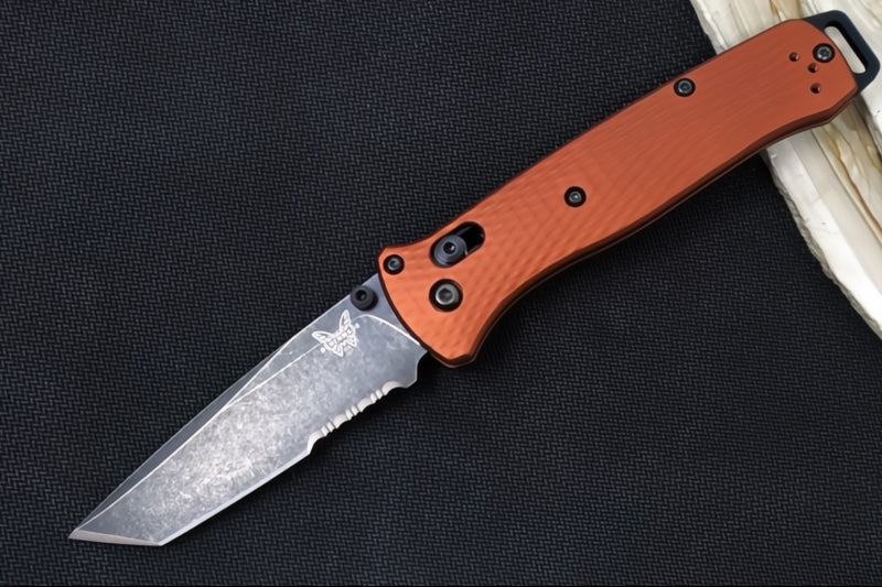 Benchmade 537SBK-07 Bailout - CPM-Magnacut Steel / Tanto Blade with Serrations / Burnt Copper Anodized Aluminum