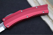 Heretic Knives ROC OTF - Red Anodized Aluminum Handle / Stonewashed Blade / Hawkbill Style - Northwest Knives