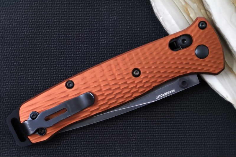 Benchmade 537SBK-07 Bailout - CPM-Magnacut Steel / Tanto Blade with Serrations / Burnt Copper Anodized Aluminum