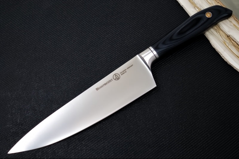 Messermeister Blacksmith - 8" Chef's Knife - German X50 Stainless Steel - Hand-Polished Ebony Pakkawood Handle -Handcrafted in Solingen, Germany