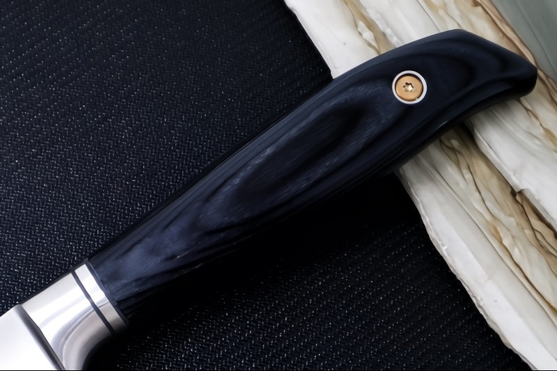 Messermeister Blacksmith - 6.5" Santoku Knife - German X50 Stainless Steel - Hand-Polished Ebony Pakkawood Handle - Handcrafted in Solingen, Germany