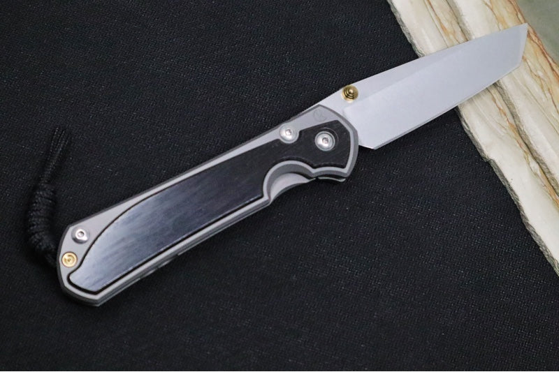 Chris Reeve Large Sebenza 31 LEFT HAND - Tanto Blade / Bog Oak Inlay / CPM-Magnacut Steel (A1)