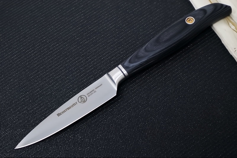 Messermeister Blacksmith - 3.5" Paring Knife - German X50 Stainless Steel - Hand-Polished Ebony Pakkawood Handle - Handcrafted in Solingen, Germany