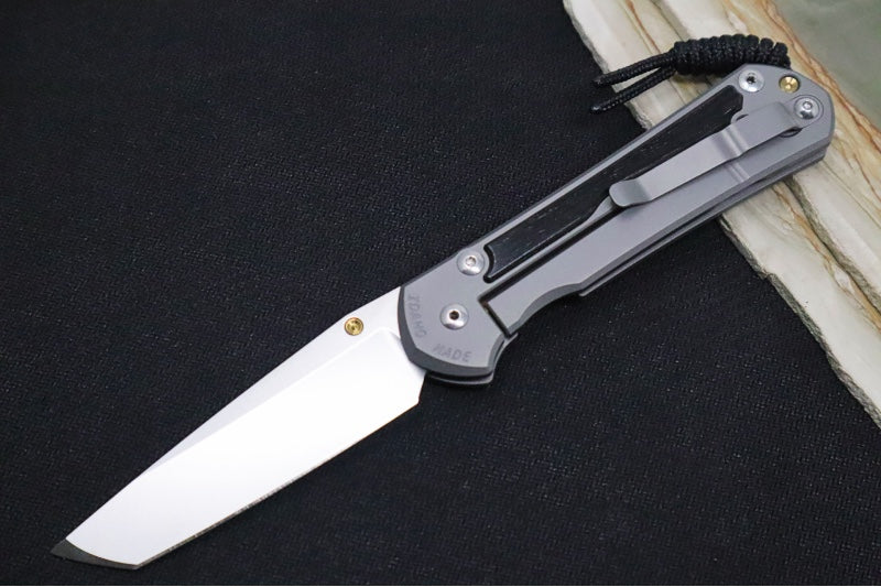 Chris Reeve Large Sebenza 31 LEFT HAND - Tanto Blade / Bog Oak Inlay / CPM-Magnacut Steel (A2)