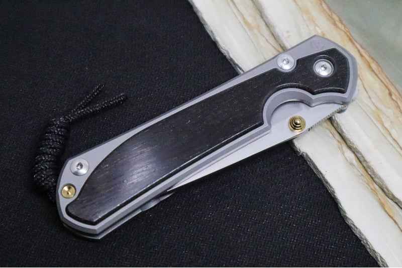 Chris Reeve Large Sebenza 31 LEFT HAND - Tanto Blade / Bog Oak Inlay / CPM-Magnacut Steel (A2)