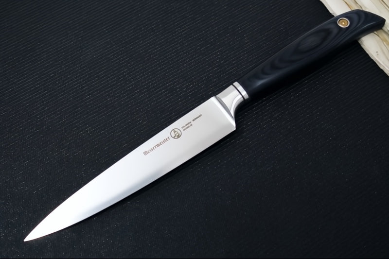 Messermeister Blacksmith - 6" Utility Knife - German X50 Stainless Steel - Hand-Polished Ebony Pakkawood Handle - Handcrafted in Solingen, Germany