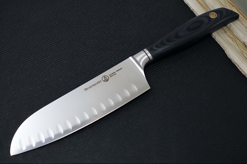 Messermeister Blacksmith - 6.5" Santoku Knife - German X50 Stainless Steel - Hand-Polished Ebony Pakkawood Handle - Handcrafted in Solingen, Germany