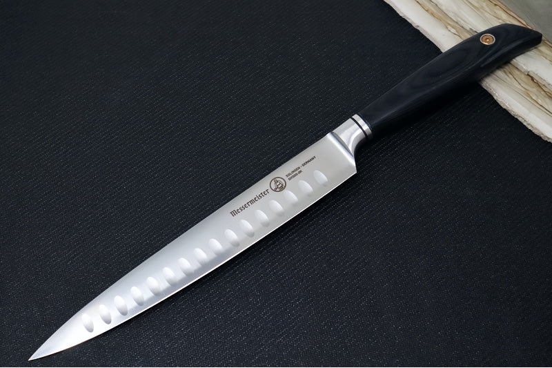 Messermeister Blacksmith - 9" Slicing Knife - German X50 Stainless Steel - Hand-Polished Ebony Pakkawood Handle - Handcrafted in Solingen, Germany