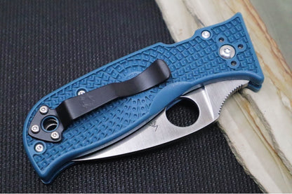 Spyderco Lil Temperance Lightweight - Blue FRN Handle / Leaf Shaped Blade / K390 Steel C69PBL3K390