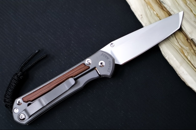 Chris Reeve Knives Small Sebenza 31 - Tanto / Natural Canvas Micarta Inlay / CPM-Magnacut Steel S31-1230