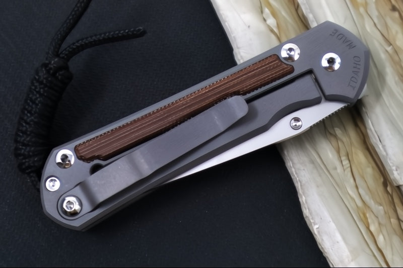 Chris Reeve Knives Small Sebenza 31 - Tanto / Natural Canvas Micarta Inlay / CPM-Magnacut Steel S31-1230