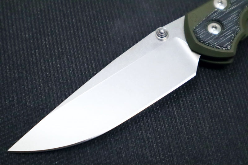 Chris Reeve Knives Large Sebenza 31 NWK Exclusive - Drop Point Blade / CPM-Magnacut Steel / OD Green Cerakote Handle with Black Micarta / Camo Lanyard L31-1707